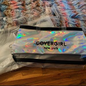 COVERGIRL Holographic and Clear + Black Tote Bag